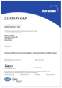 TÜV ISO 9001 Zertifikat Brandschutztechnik Weber GmbH München